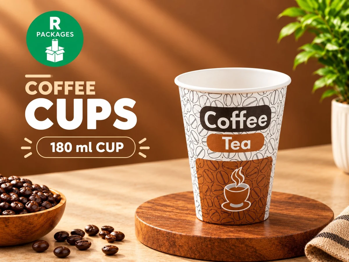 Coffee and tea design 6oz Paper Cup (Coffee and Tea Design) available from Rehbar Packages in Lahore